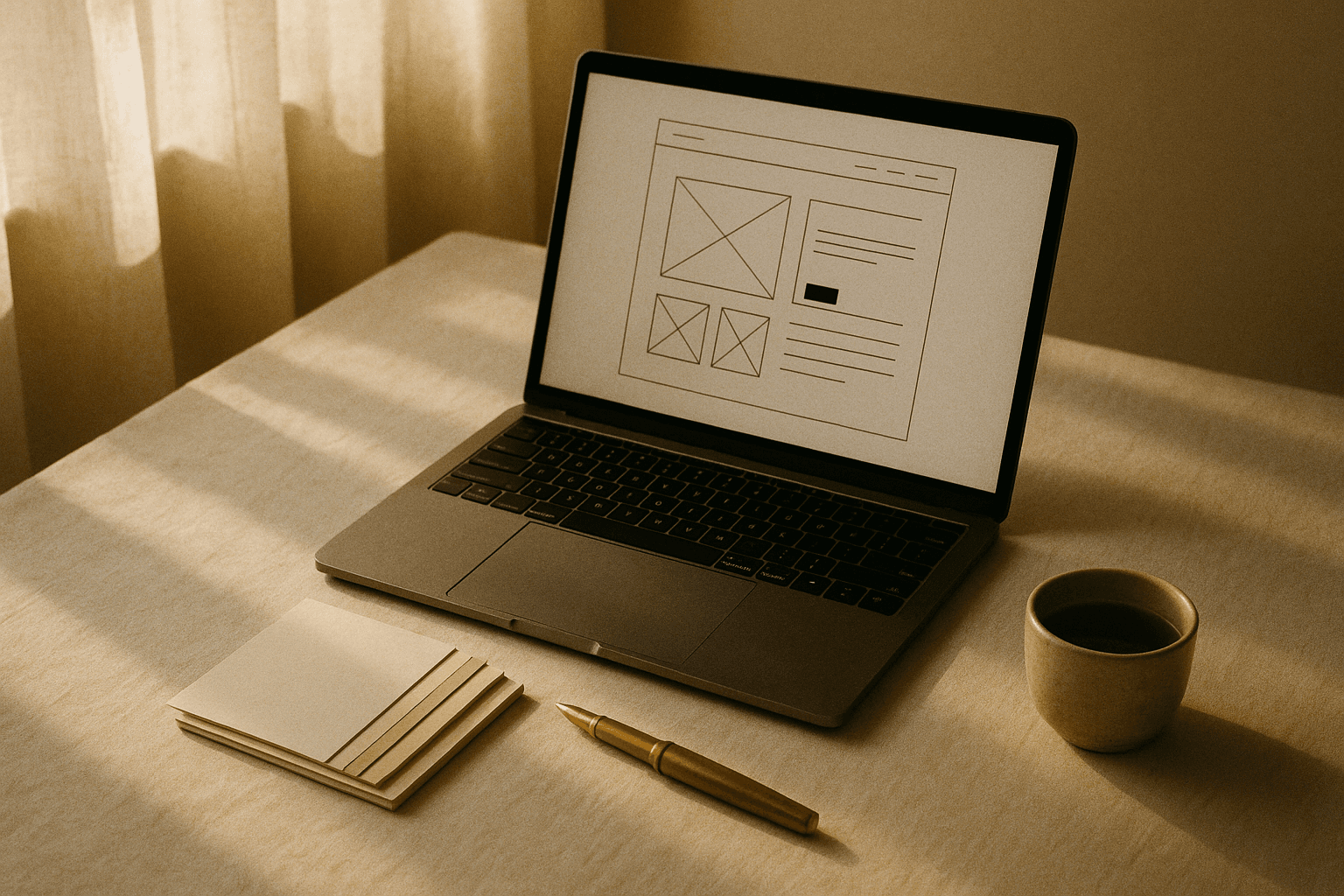 Editorial workstation: a Wiz Studio site mid-build