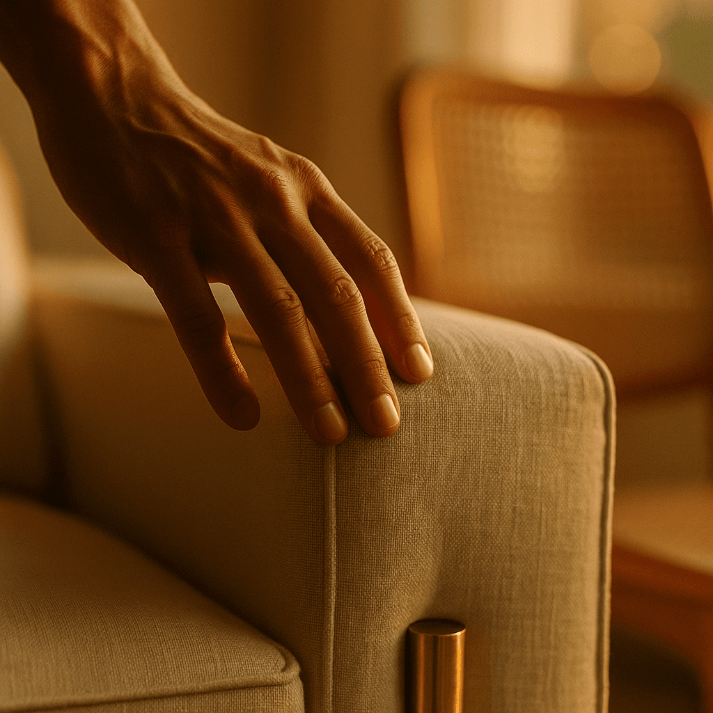 Detail shot — bespoke joinery in an Atria Studio project