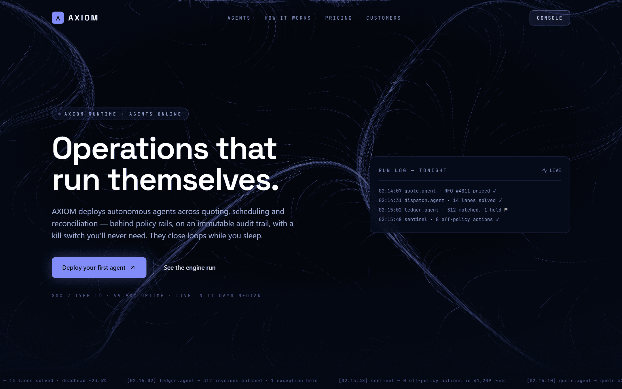 Axiom template — live site preview