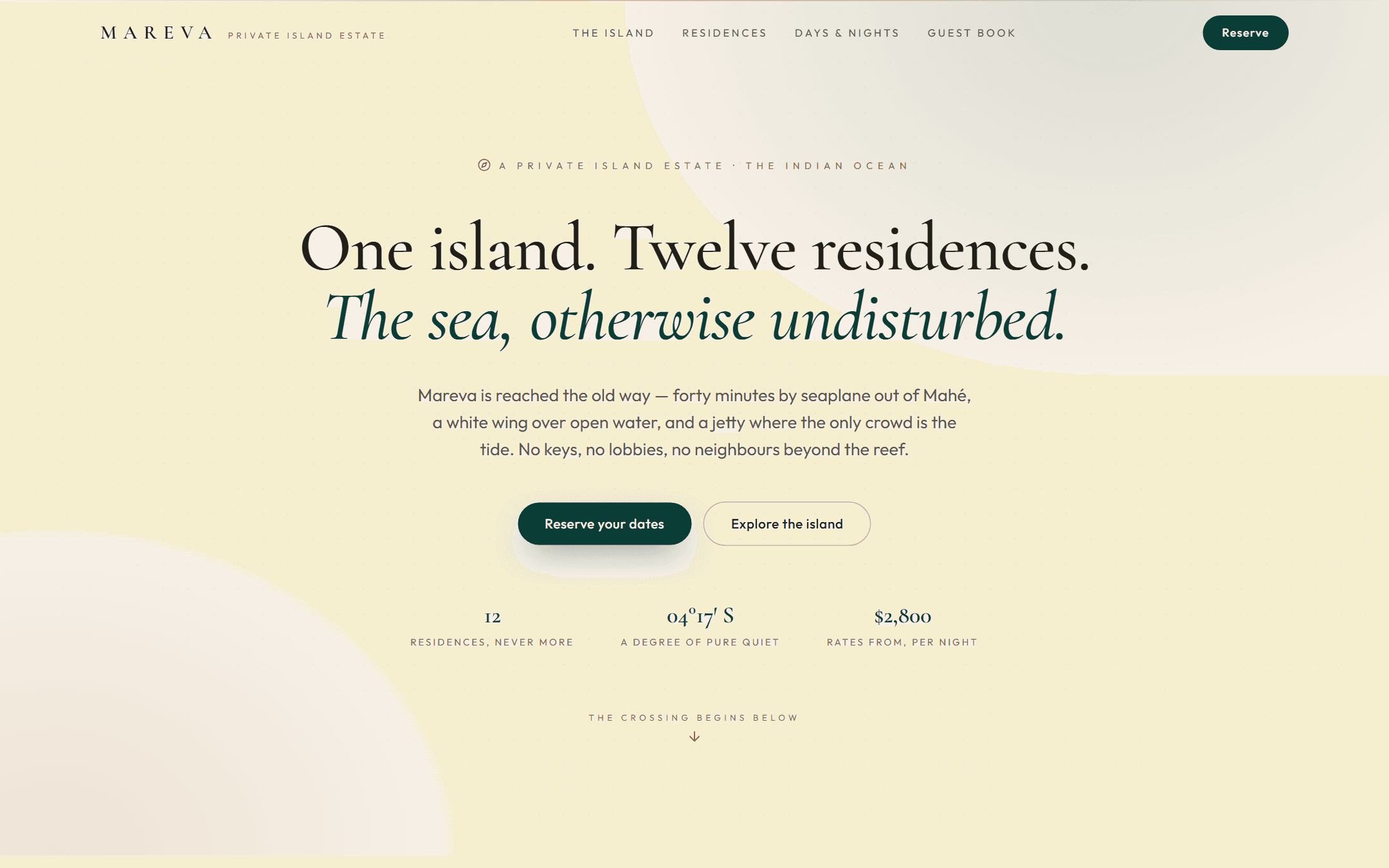 Mareva template — live site preview